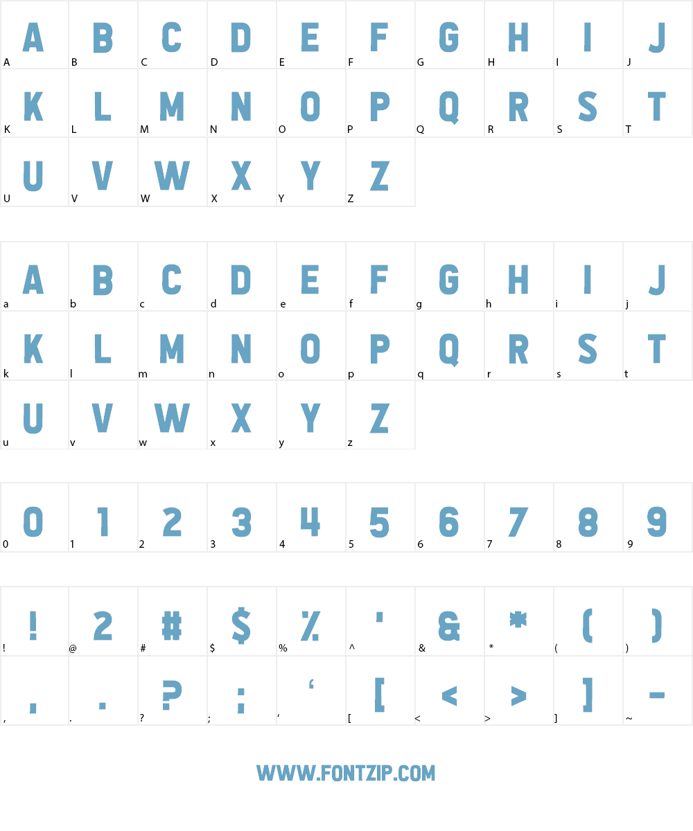 All the Way to the Sun Font Character
